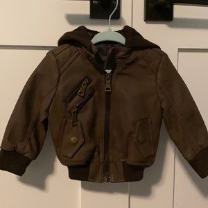 Baby aviator jacket with hood